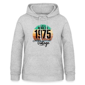 Vintage Made in 1975 Geburtsjahr 1975 Geburtstag - Frauen Hoodie - Hellgrau meliert - Vorne - AI Model Female 172 light (172cm)