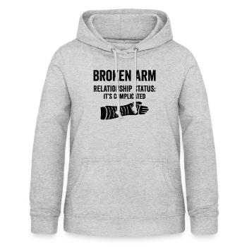 Broken arm - Women's Hoodie - light heather grey - Front - AI Model Female 172 light (172cm)