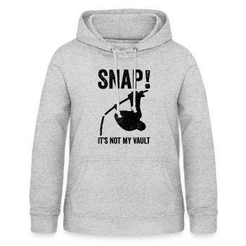 Lustiger Stabhochsprung Stabhochsprung - Frauen Hoodie - Hellgrau meliert - Vorne - AI Model Female 172 light (172cm)