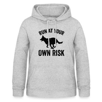 Polizeibeamter Polizeihund - Frauen Hoodie - Hellgrau meliert - Vorne - AI Model Female 172 light (172cm)