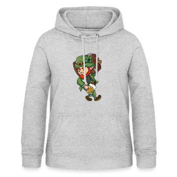 Grüner Kobold - Frauen Hoodie - Hellgrau meliert - Vorne - AI Model Female 172 light (172cm)