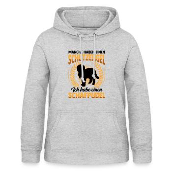 Schafpudel Schutzengel altdeutscher Hütepudel - Frauen Hoodie - Hellgrau meliert - Vorne - AI Model Female 172 light (172cm)