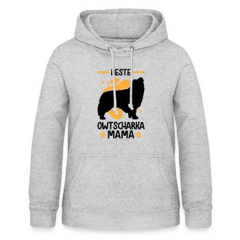 Beste Owtscharka Mama Kaukasischer Hund - Frauen Hoodie - Hellgrau meliert - Vorne - AI Model Female 172 light (172cm)