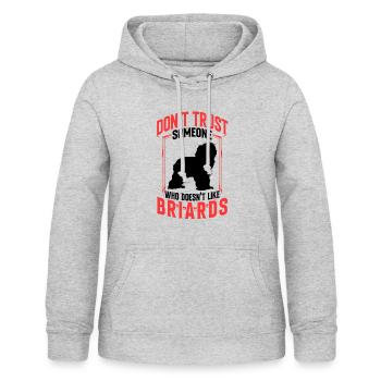 Briard nicht vertrauen Berger de Brie - Frauen Hoodie - Hellgrau meliert - Vorne - AI Model Female 172 light (172cm)
