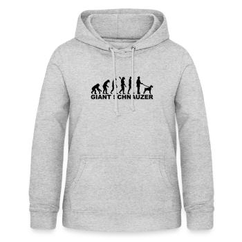 Riesenschnauzer - Frauen Hoodie - Hellgrau meliert - Vorne - AI Model Female 172 light (172cm)