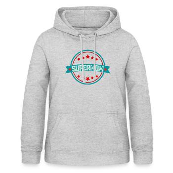 Supermom - Frauen Hoodie - Hellgrau meliert - Vorne - AI Model Female 172 light (172cm)
