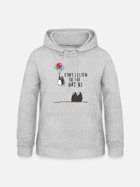 Haters - Frauen Hoodie - Hellgrau meliert