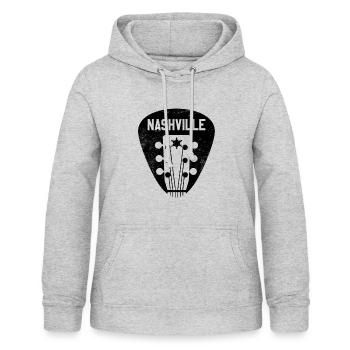 Nashville Country Music - Women's Hoodie - light heather grey - Front - AI Model Female 172 light (172cm)