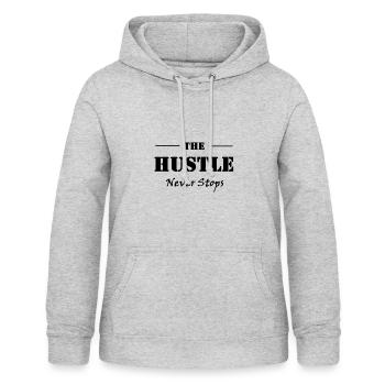 Hustle Hustler Erfolg Arbeit Geld Money - Frauen Hoodie - Hellgrau meliert - Vorne - AI Model Female 172 light (172cm)