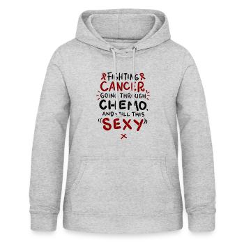 Fight Cancer Together Against Cancer Design - Women's Hoodie - light heather grey - Front - AI Model Female 172 light (172cm)