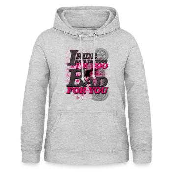 Je roule! Cadeau de motocycliste pour femme - Sweat à capuche Femme - gris clair chiné - Devant - AI Model Female 172 light (172cm)