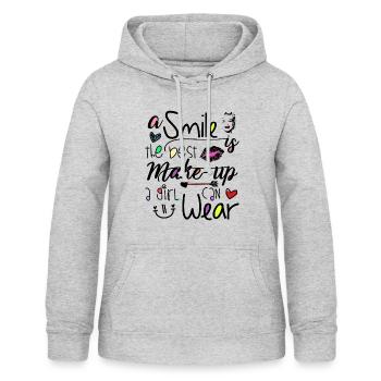 Make up - Women's Hoodie - light heather grey - Front - AI Model Female 172 light (172cm)