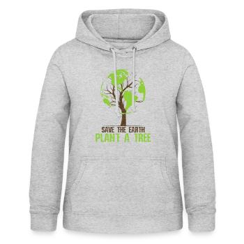 Earth Day - Umweltschutz Natur - Frauen Hoodie - Hellgrau meliert - Vorne - AI Model Female 172 light (172cm)