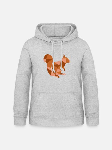 Eichhörnchen - Frauen Hoodie - Hellgrau meliert