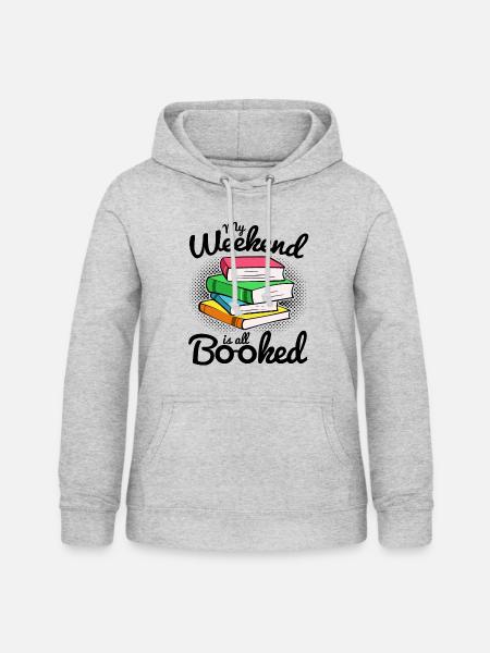 Buch - Frauen Hoodie - Hellgrau meliert