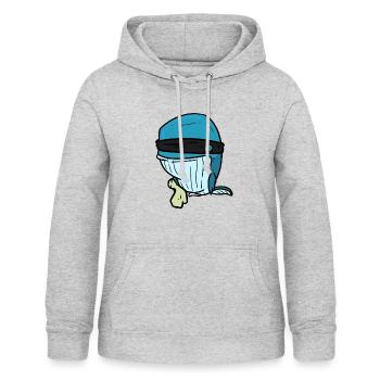 Robber Whale , Räuber Wal - Frauen Hoodie - Hellgrau meliert - Vorne - AI Model Female 172 light (172cm)
