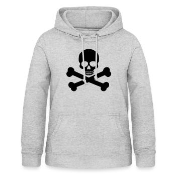 Skull and Bones - Women's Hoodie - light heather grey - Front - AI Model Female 172 light (172cm)