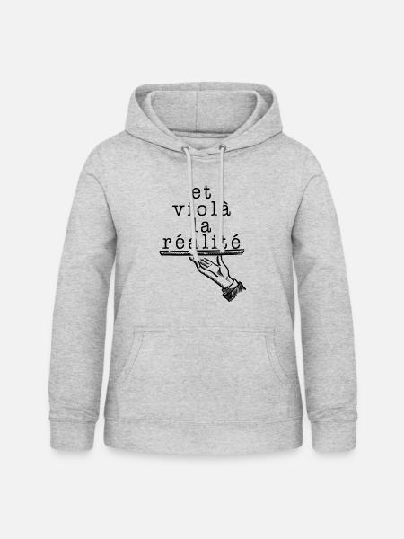 Voila Realität! - Frauen Hoodie - Hellgrau meliert