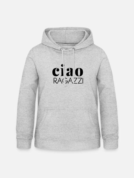 Ciao ragazzi - Frauen Hoodie - Hellgrau meliert