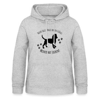 Nicht Alle Engel Haben Flügel Pudel - Frauen Hoodie - Hellgrau meliert - Vorne - AI Model Female 172 light (172cm)