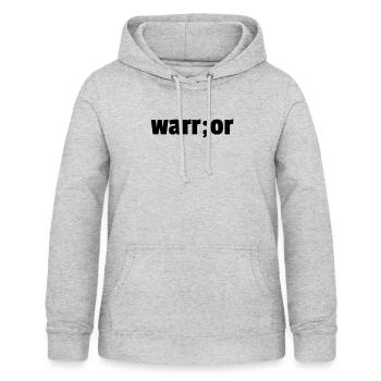 Warrior - Frauen Hoodie - Hellgrau meliert - Vorne - AI Model Female 172 light (172cm)