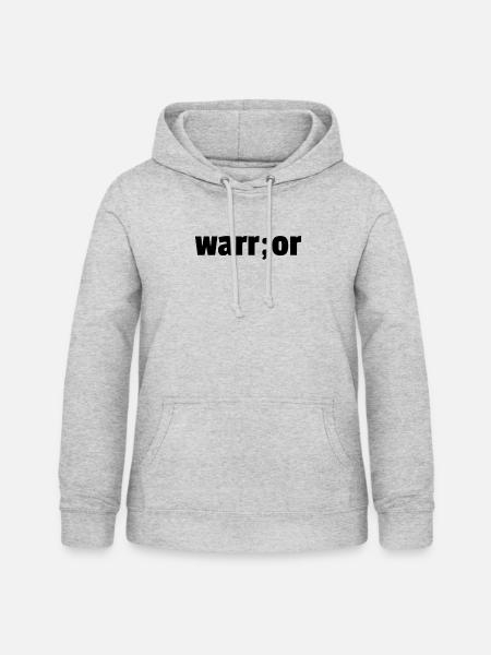 Warrior - Frauen Hoodie - Hellgrau meliert