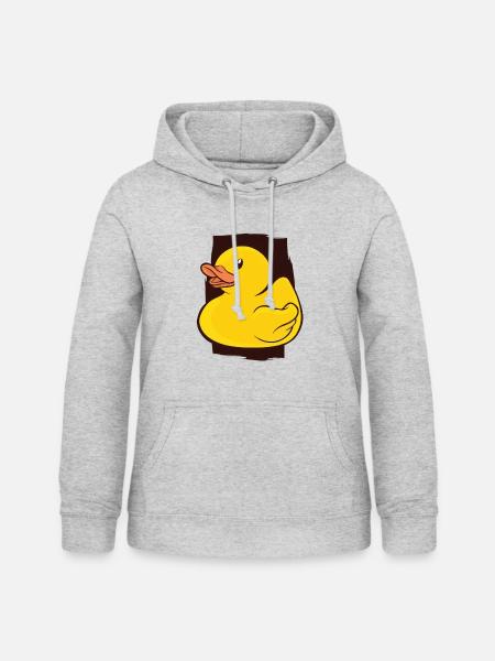 Badeente Gummiente - Frauen Hoodie - Hellgrau meliert