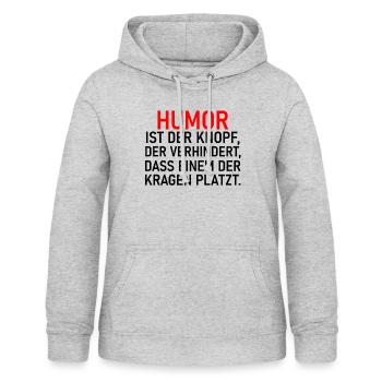 Humor - Frauen Hoodie - Hellgrau meliert - Vorne - AI Model Female 172 light (172cm)