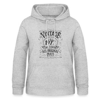 Birthday born in 1972 - Women's Hoodie - light heather grey - Front - AI Model Female 172 light (172cm)