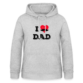 I love Dad - Daddy Father Daddy Father - Women's Hoodie - light heather grey - Front - AI Model Female 172 light (172cm)