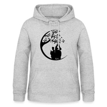 A girl with a horse - Women's Hoodie - light heather grey - Front - AI Model Female 172 light (172cm)
