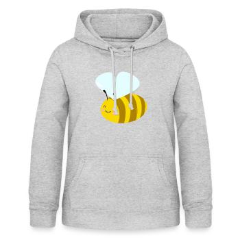 Honigbiene - Frauen Hoodie - Hellgrau meliert - Vorne - AI Model Female 172 light (172cm)
