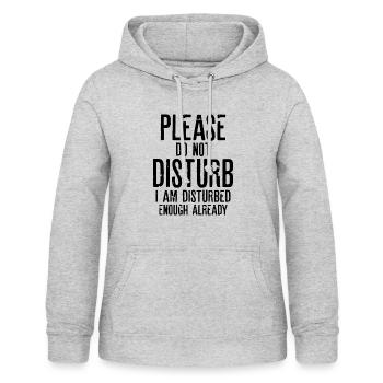 Veuillez ne pas déranger | Citations drôles - Sweat à capuche Femme - gris clair chiné - Devant - AI Model Female 172 light (172cm)