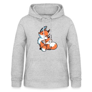 fox fox - Women's Hoodie - light heather grey - Front - AI Model Female 172 light (172cm)