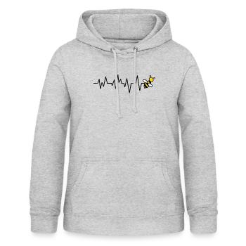 Apiculteur abeille abeilles battement de coeur - Sweat à capuche Femme - gris clair chiné - Devant - AI Model Female 172 light (172cm)