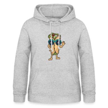 Burrito Wrap Mexican - Women's Hoodie - light heather grey - Front - AI Model Female 172 light (172cm)