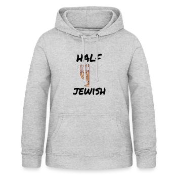 HEBREW / ISRAELITE / JEW: Half Jewish - Women's Hoodie - light heather grey - Front - AI Model Female 172 light (172cm)