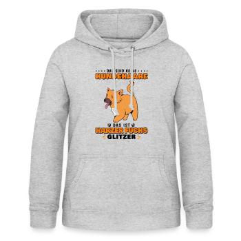 Harzer Fuchs altdeutscher Hütehund - Glitzer - Frauen Hoodie - Hellgrau meliert - Vorne - AI Model Female 172 light (172cm)