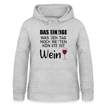 Wein Liebhaber Lustiger Wein Spruch Geschenk - Frauen Hoodie - Hellgrau meliert - Vorne - AI Model Female 172 light (172cm)