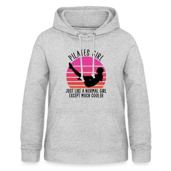 pilates girl - Women's Hoodie - light heather grey - Front - AI Model Female 172 light (172cm)