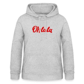 Oh lala - France - Hui - sexy - Rockabilly dot - Women's Hoodie - light heather grey - Front - AI Model Female 172 light (172cm)