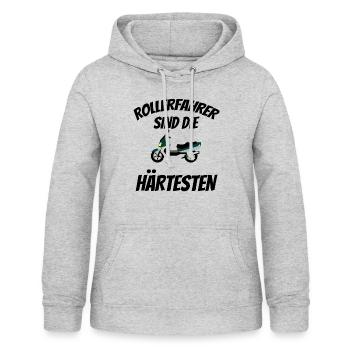 Roller-Fahrer Zweirad Benzin Biker Geschenkidee - Frauen Hoodie - Hellgrau meliert - Vorne - AI Model Female 172 light (172cm)