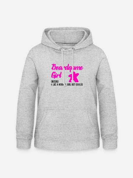 boardgame girl - Frauen Hoodie - Hellgrau meliert