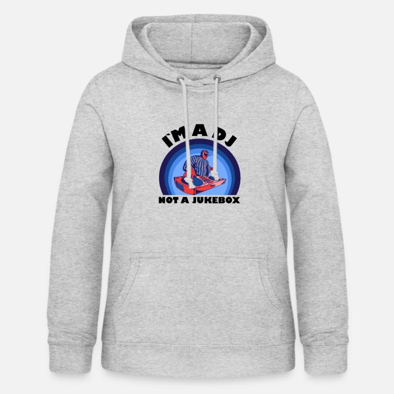 je suis un DJ pas un juke-box - Sweat à capuche Femme - gris clair chiné