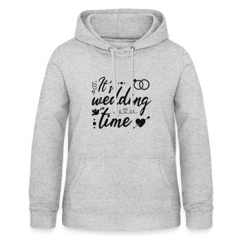 Mariage - Sweat à capuche Femme - gris clair chiné - Devant - AI Model Female 172 light (172cm)