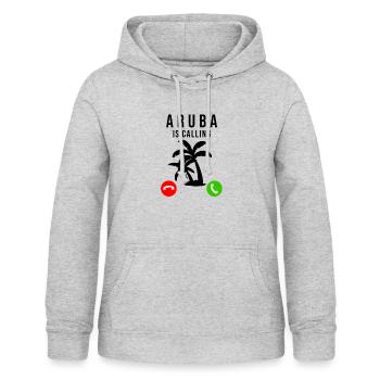 Aruba - Women's Hoodie - light heather grey - Front - AI Model Female 172 light (172cm)