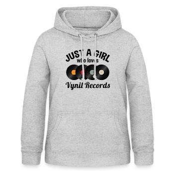 Vinyl Vinyl Saying Women Girl Gift - Women's Hoodie - light heather grey - Front - AI Model Female 172 light (172cm)