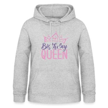 Birthday queen Crown - Women's Hoodie - light heather grey - Front - AI Model Female 172 light (172cm)
