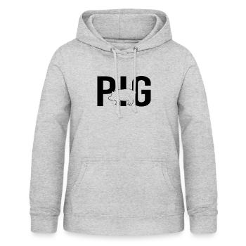 Schwein pig - Frauen Hoodie - Hellgrau meliert - Vorne - AI Model Female 172 light (172cm)