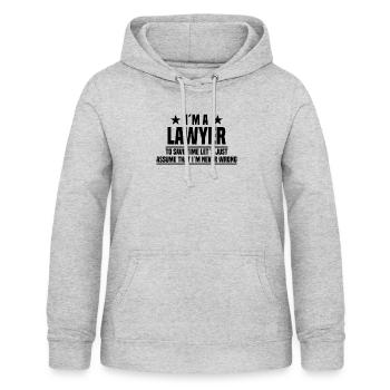 Law Studies State Examination Law University - Women's Hoodie - light heather grey - Front - AI Model Female 172 light (172cm)